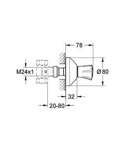 Накладная панель скрытой вентильной головки Grohe Costa L 19809 001 купить в интернет-магазине сантехники Sanbest