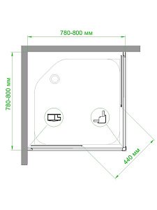 Душевой уголок Royal Bath RB80HPD-C-BL 80х80 матовый купить в интернет-магазине Sanbest