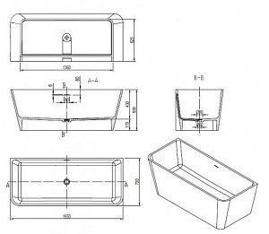 Ванна NT Bagno Rettangolo NT309 165х70 купить в интернет-магазине Sanbest