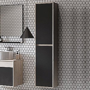 Пенал Акватон Лофт Урбан 37 графит/дуб орегон для ванной в интернет-магазине сантехники Sanbest