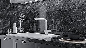 Смеситель для кухни Paulmark Dosse Do214418-WH белый матовый купить в интернет-магазине сантехники Sanbest