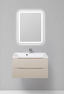 Тумба с раковиной Belbagno MARINO 80 2C-SO/BB800/450-LV-MR-AST Crema Opaco для ванной в интернет-магазине Sanbest