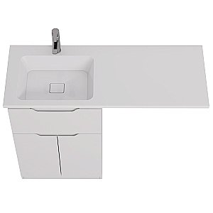 Тумба с  раковиной напольная Dreja VEGA 60/120 белый глянец для ванной в интернет-магазине Sanbest