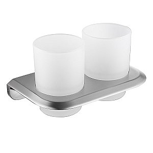 Стакан двойной для зубных щеток ABBER Nord AA1557SP сатин купить в интернет-магазине сантехники Sanbest