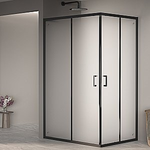 Душевой уголок RGW Passage PA-040B 80x120 3508104082-24 стекло матовое-сатинат/профиль черный купить в интернет-магазине Sanbest