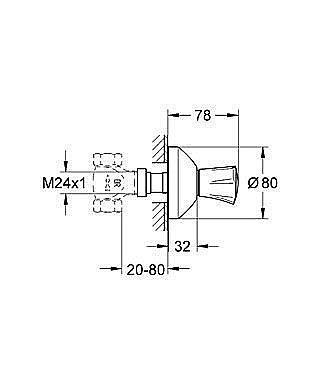 Накладная панель скрытой вентильной головки Grohe Costa L 19809 001 купить в интернет-магазине сантехники Sanbest