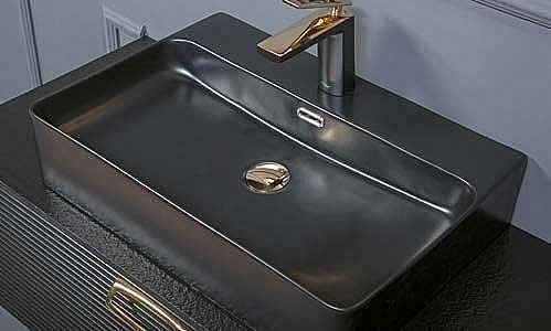 Раковина Armadi Art Vallessi 60 875 черная купить в интернет-магазине Sanbest