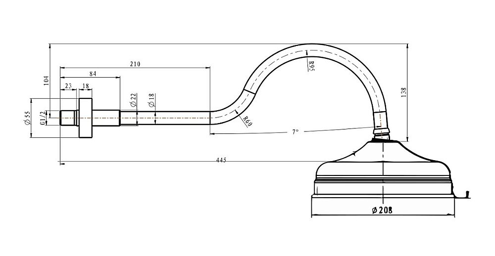 Верхний душ Boheme Brillante 415 купить в интернет-магазине сантехники Sanbest