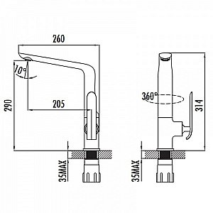 Смеситель для кухни Creavit Bloom BL8533-B белый матовый купить в интернет-магазине сантехники Sanbest