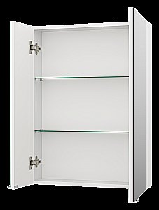 Зеркальный шкаф Misty Аура 60 Э-Аур02060-01 белый купить в интернет-магазине сантехники Sanbest