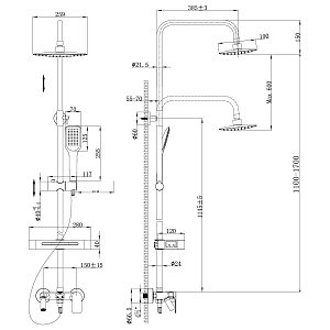 Душевая система Lemark Tropic LM7002C купить в интернет-магазине сантехники Sanbest