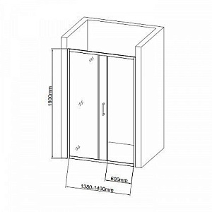 Душевая дверь Aquanet SD-1400A 140 купить в интернет-магазине Sanbest