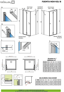 Душевой уголок Radaway Fuenta New KDJ-B 90x120 купить в интернет-магазине Sanbest