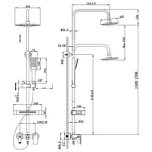Душевая система Lemark Tropic LM7002C купить в интернет-магазине сантехники Sanbest