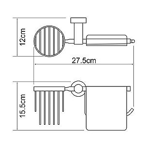 Держатель для освежителя и туалетной бумаги WasserKRAFT Donau К-9459 купить в интернет-магазине сантехники Sanbest
