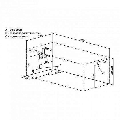 Акриловая ванна Aquanet Polo 170x80 205539 с к/с10 купить в интернет-магазине Sanbest