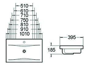 Раковина SantiLine 51 SL-2101 (50) белая купить в интернет-магазине Sanbest