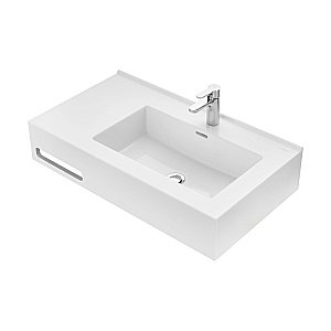 Раковина Акватон Квадро Про 80 1A734331QA01R белая купить в интернет-магазине Sanbest