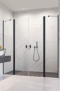 Душевая дверь Radaway Nes 8 Black DWD II 170 930+770 стекло прозрачное/профиль черный матовый купить в интернет-магазине Sanbest