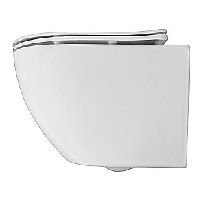 Унитаз подвесной Loranto ESTER AZ-87265 безободковый, смыв торнадо, с сиденьем микролифт, белый купить в интернет-магазине Sanbest