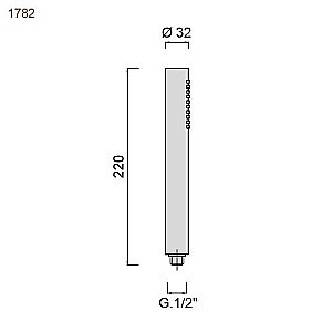 Душевая лейка Giulini Futuro 1782NO черный купить в интернет-магазине сантехники Sanbest