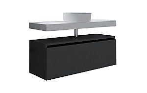 Нижняя тумба Armadi Art VALLESSI UNO-S 140 темный дуб для ванной в интернет-магазине сантехники Sanbest