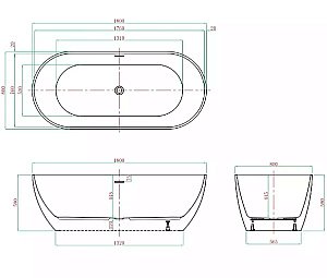 Акриловая ванна Vagnerplast Marbella 180х80 KRBV180MAR7X-64 белая купить в интернет-магазине Sanbest