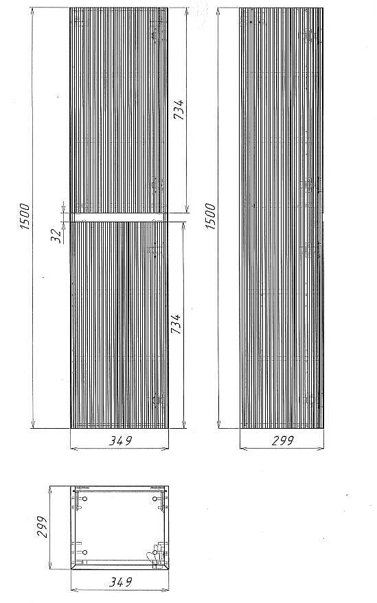 Пенал Vincea Welle 35 VSC-2WL150MW белый матовый для ванной в интернет-магазине сантехники Sanbest