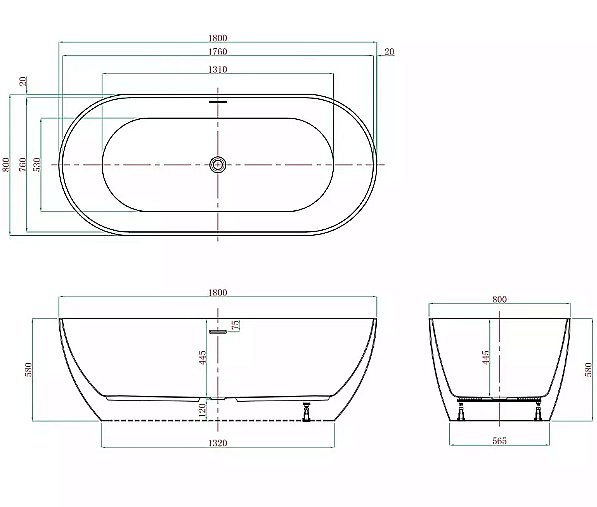 Акриловая ванна Vagnerplast Marbella 180х80 KRBV180MAR7X-64 белая купить в интернет-магазине Sanbest