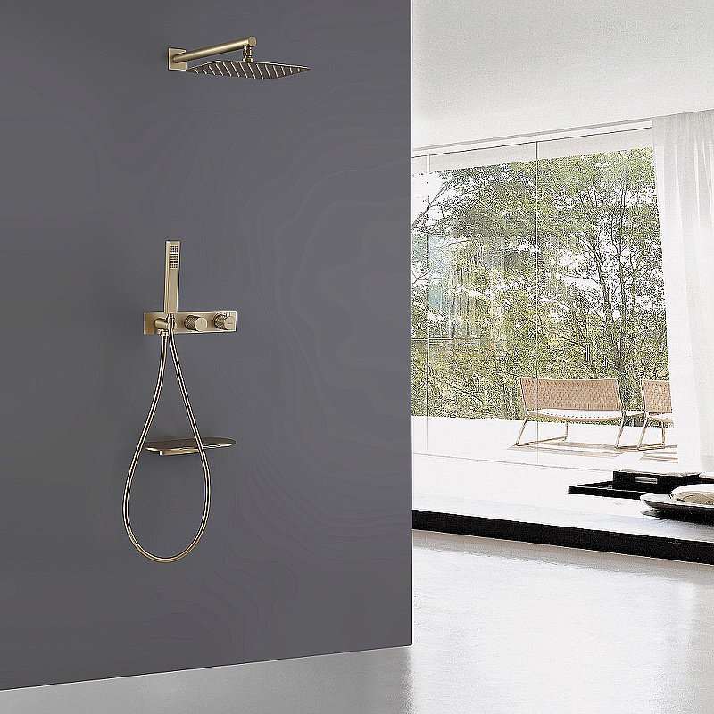 Душевая система Abber Rund AF8750G матовое золото купить в интернет-магазине сантехники Sanbest