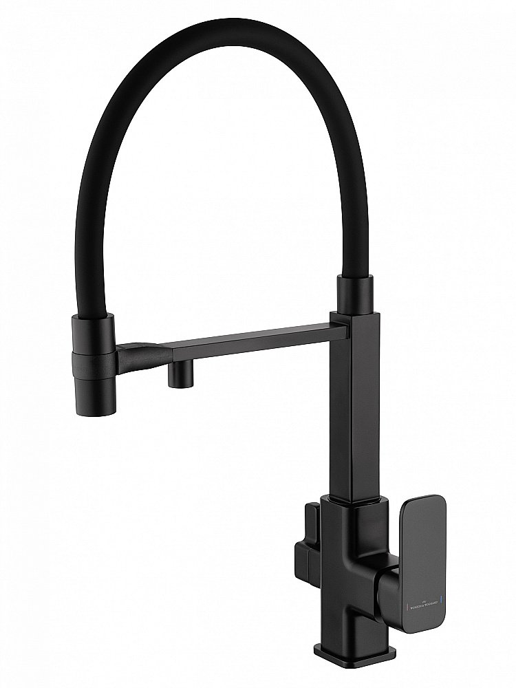 Смеситель для кухни WONZON & WOGHAND WW-88458012-MB черный матовый купить в интернет-магазине сантехники Sanbest