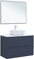 Тумба с раковиной Aquanet Арт 100 маренго для ванной в интернет-магазине Sanbest