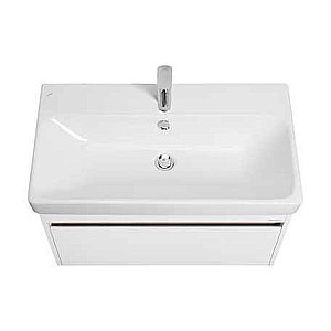 Тумба с раковиной Акватон Марти 80 белая/дуб эльвезия для ванной в интернет-магазине Sanbest