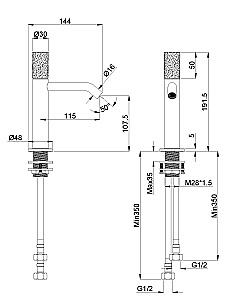 Смеситель для раковины Vincea Aura VBF-6AU1CH хром купить в интернет-магазине сантехники Sanbest