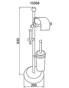 Стойка для ванной Boheme Hermitage 10398 купить в интернет-магазине сантехники Sanbest