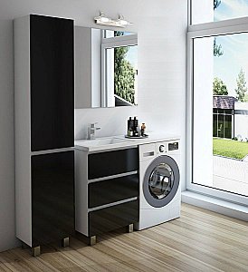 Тумба с раковиной Эстет Dallas Luxe 130 напольная 3 ящика, белая для ванной в интернет-магазине Sanbest