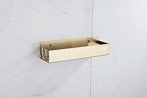 Полка с двумя крючками Boheme Q MATT GOLD 10965-MG золото матовое купить в интернет-магазине сантехники Sanbest