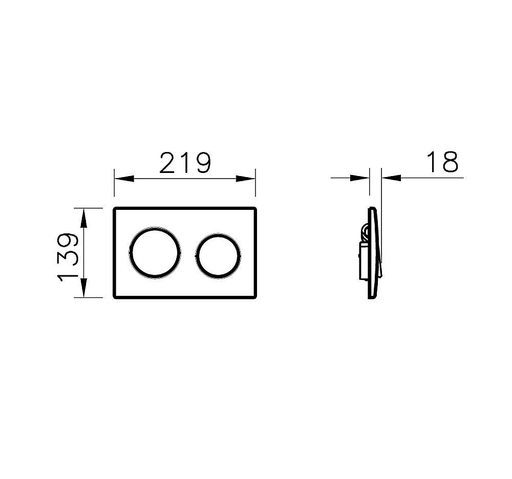 Кнопка для инсталляции Vitra Uno 730-0280EXP купить в интернет-магазине сантехники Sanbest
