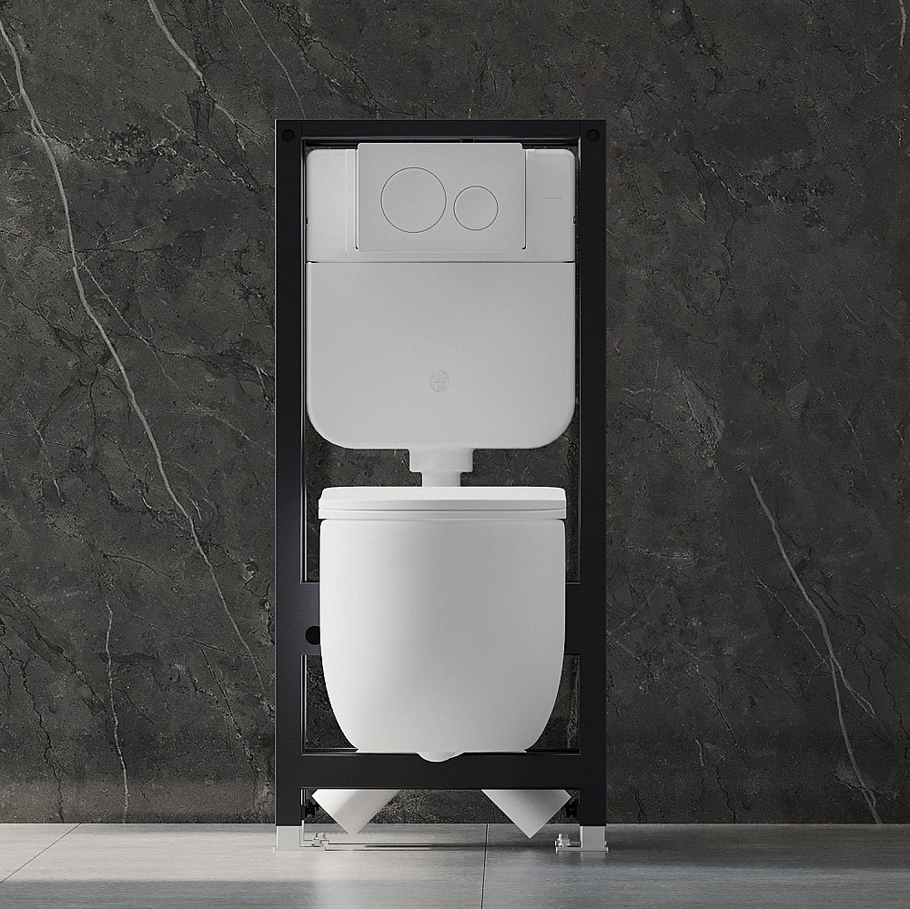 Инсталляция для унитаза ABBER AC0106 двойная купить в интернет-магазине сантехники Sanbest