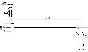 Держатель верхнего душа Aquatek AQ2176CR хром купить в интернет-магазине сантехники Sanbest