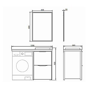 Тумба с раковиной Comforty Лозанна 120 белый глянец для ванной в интернет-магазине Sanbest