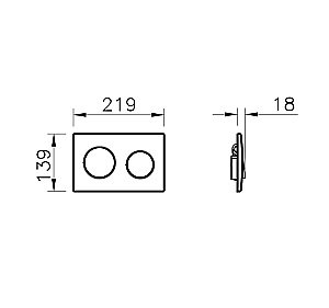 Кнопка для инсталляции Vitra Uno 730-0280EXP купить в интернет-магазине сантехники Sanbest