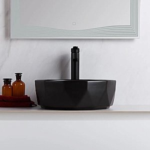 Раковина накладная Belbagno 41 BB1409H301 черная матовая купить в интернет-магазине Sanbest
