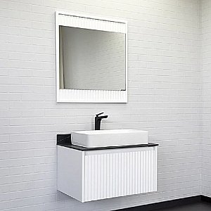 Тумба с раковиной Comforty Марсель 75 00-00013396 белая матовая для ванной в интернет-магазине Sanbest