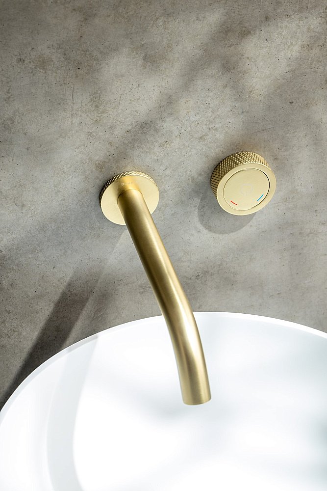 Смеситель для раковины Boheme TECH 158/2-MG матовое золото купить в интернет-магазине сантехники Sanbest