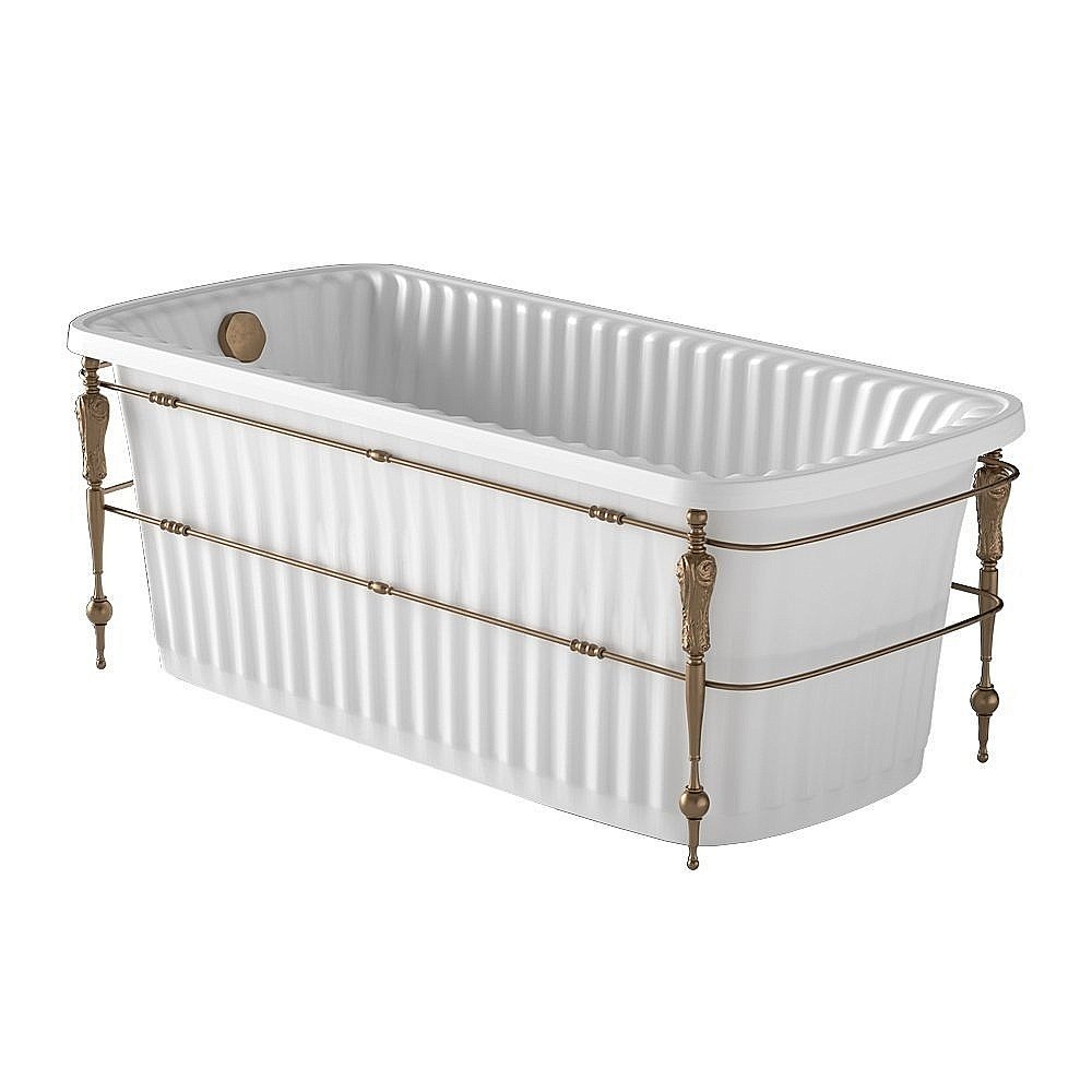 Ванна Migliore Olivia Console 27610 174x83 белая,бронза купить в интернет-магазине Sanbest