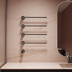 Полотенцесушитель электрический Vincea VTD-2H1GM вороненая сталь, таймер купить в интернет-магазине сантехники Sanbest