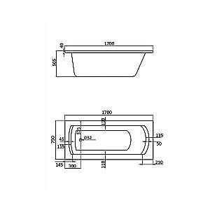 Ванна акриловая Santek Монако 170x75 1.WH11.1.980 белая купить в интернет-магазине Sanbest
