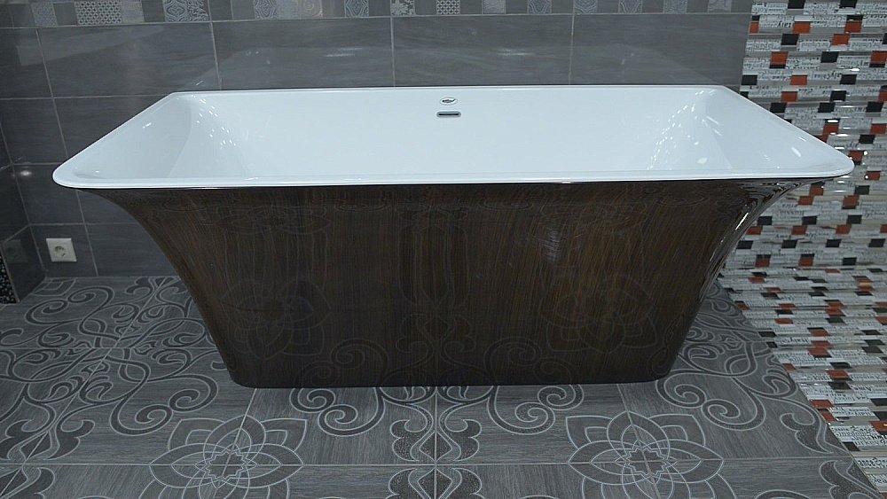 Ванна акриловая Lagard Evora lgd-evr-bw 160.5х77 белая,коричневая купить в интернет-магазине Sanbest