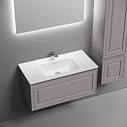 Тумба для раковины Sancos Very 90 VR90SM серая матовая купить в интернет-магазине сантехники Sanbest